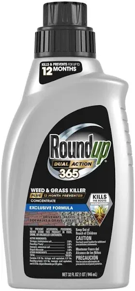 Roundup Dual Action 365 Concentrate Weed & Grass Killer (32 fl oz)