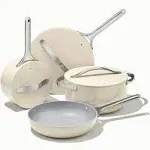 Caraway Home Ceramic 12-Piece Cookware Set - Cream