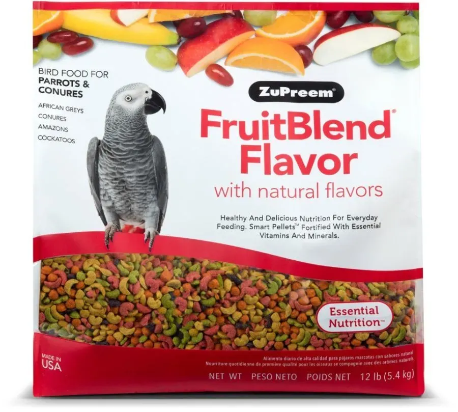 ZuPreem FruitBlend Flavor Bird Food for Parrots &amp; Conures