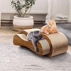 ScratchMe 2 in 1 Cat Scratcher Lounge Bed