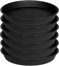 Bleuhome 4 Pack of 16 inch Plant Saucer 135 Base Heavy Duty Plastic Plant Tray for Pots Flower Water Trays for Indoors Bi