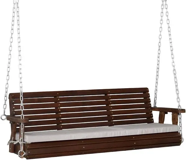 VINGLI Heavy Duty 880 LBS Patio Wooden Porch Swing Upgraded Chains