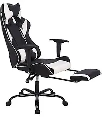 BestOffice White Office Chair High back Computer Racing Gaming Chair Ergonomic Chair