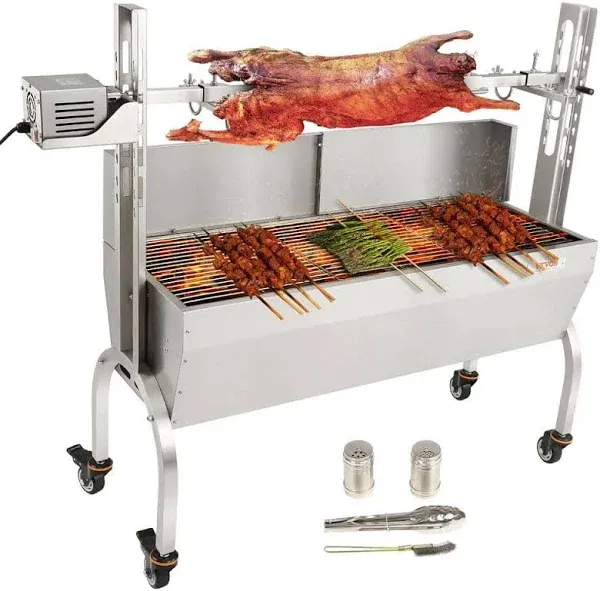 VEVOR 50W & 132 lbs Spit Rotisserie BBQ Grill Pig Lamb Chicken Roaster