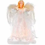 Kurt S. Adler 12in. 10-Light Ivory Angel Tree Top