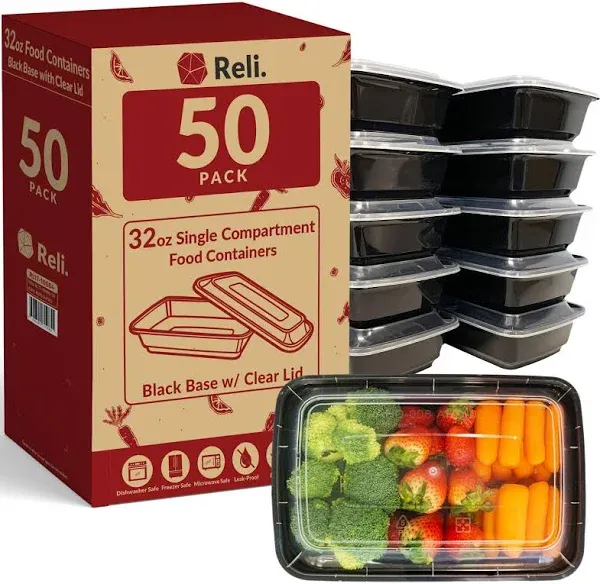 Reli. Meal Prep Containers 32 oz. 50 Pack