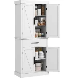 Homcom 72" Kitchen Pantry Storage Cabinet