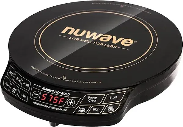 Nuwave 30242 Induction Cooktop with Ceramic Fry Pan, 1300 W, Ceramic, Black