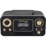 Studebaker SB2135BTBG Portable Stereo CD Player with Bluetooth, AM/FM Stereo Radio and Cassette Player/Recorder - Black