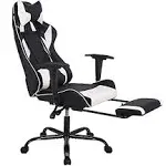 BestOffice White Office Chair High Back Computer Racing Gaming Chair Ergonomic Chair