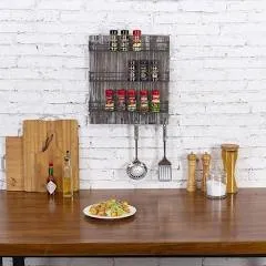 MyGift 3-Tier Wire Kitchen Spice Rack Organizer