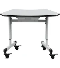 Luxor Height-Adjustable Trapezoid Student Desk with Drawer MBS-DESK