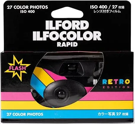 Ilford Ilfocolor Camera Disposable Iso 400 (Black) Retro Edition