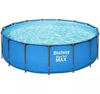 Bestway Steel 15&#039; x 48&#034; Round Frame Above Ground Swimming Pool (No Pump) (Used)