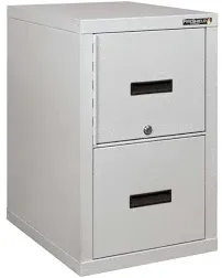 FireKing FireShield 22"D Vertical 1-Drawer File Cabinet and Safe, Metal, Black Stone