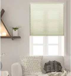 Arlo Blinds Single Cell Light Filtering Cordless Cellular Shades, Color: Cream, Size: 31.5" W x 72" H