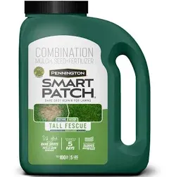 Pennington Smart Patch Tall Fescue Grass Sun or Shade Seed/Fertilizer/Mulch Repair Kit 5 lb