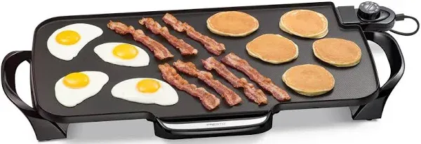 22-Inch Ceramic Removable Handles Electric Griddle, One Size, Black