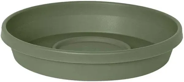 Bloem Terra Pot Round Drain Saucer: 24" - Black - Tray for 17-24", Matte Finish, Durable Resin, Ribbed Bottom, for Indoor and Outdoor Use, Gardening, Planter Not Included, 17.5"