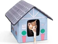 K&H Pet Products Outdoor Kitty House, Outdoor Cat House for Outside Community Cats, Strays, and Ferals, Insulated Shelter, Cold Weather House for Winter, 19 X 22 X 17 In. (Unheated) Log Cabin Design