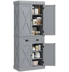 Homcom 72" Kitchen Pantry Storage Cabinet