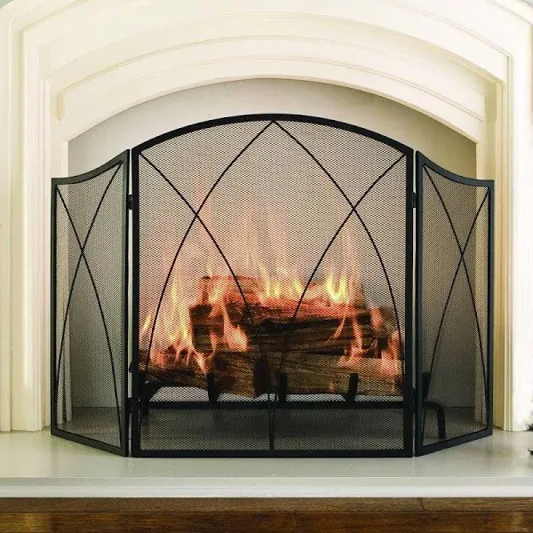 Pleasant Hearth Arched 3-Panel Fireplace Screen