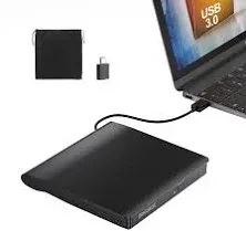 External CD/DVD Drive for Laptop, USB 3.0 CD Burner +/-RW CD ROM External DVD Drive Portable DVD Player for Laptop Desktop PC Apple Mac Windows 11/10/8/7/XP Linux OS