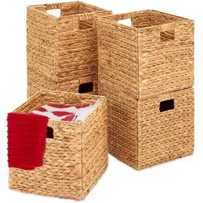 Best Choice Products Hyacinth Storage Baskets Set of 5