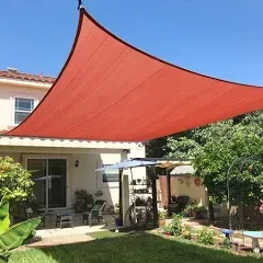 LOVE STORY 8' x 12' Rectangle Sun Shade Sail UV Block Sail Shade Sunshade for Outdoor Patio Garden Backyard, Brown (We Make Custom Size)