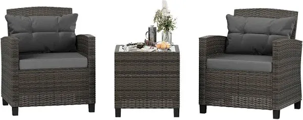 Shintenchi 3 Pieces Patio Furniture Set