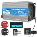 GIANDEL Pure Sine Wave Power Inverter 3000Watt DC 12 Volt to 120Volt with LCD...