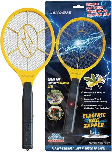 ® Electric Fly Swatter Bug Zapper Battery Operated Flies Killer Indoor &amp; Outd...