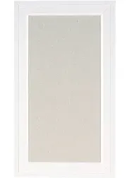 Bosc Transitional Framed Gray Fabric Pinboard, 27.5&#034; x 43.5&#034;, White, Ready to...