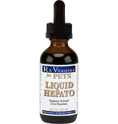 NEW Rx Vitamins for Pets Liquid Hepato Original Supports Liver Function 4 oz