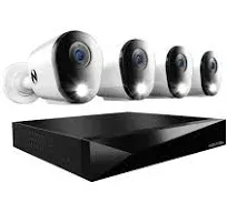 2-Way Audio 12 Channel DVR Security System with 2TB Hard Drive and 4 Wired 2K De