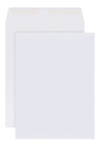 Office Depot Brand 9&#034; x 12&#034; Large Format Open-End White Envelopes, 250-Pk