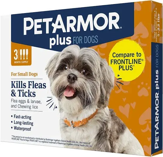 Pet Armor Flea &amp; Tick Treatment for 4-22 lbs Dogs free shipping!!!