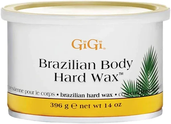 Gigi Tin Brazilian Body Hard Wax 14 Ounce (Pack of 2)