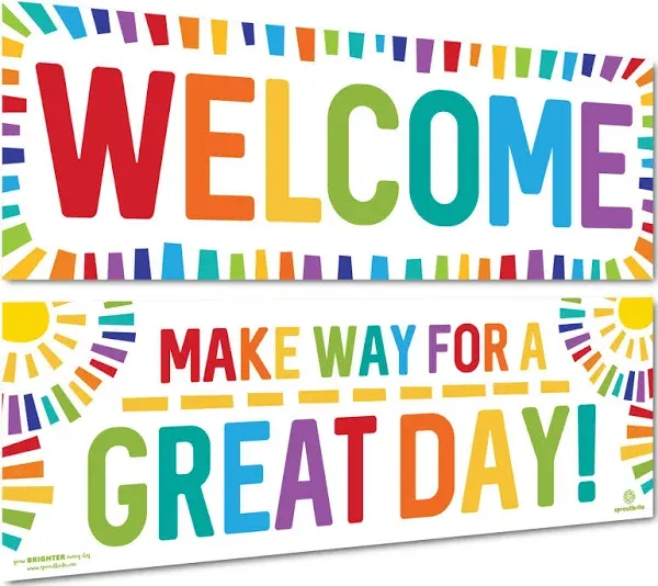 Classroom Decorations - Welcome Banner and Poster for Teachers - Bulletin Board