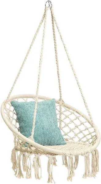 Mertonzo Hammock Swing Chair for 2-9 Years Old Kids,Handmade Knitted Macrame ...