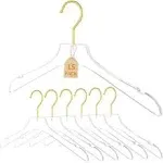 YEBIAO Acrylic Hangers Clear and Gold Hangers Premium Quality Clear Acrylic Clothes Hangers Clothing Standard Hangers