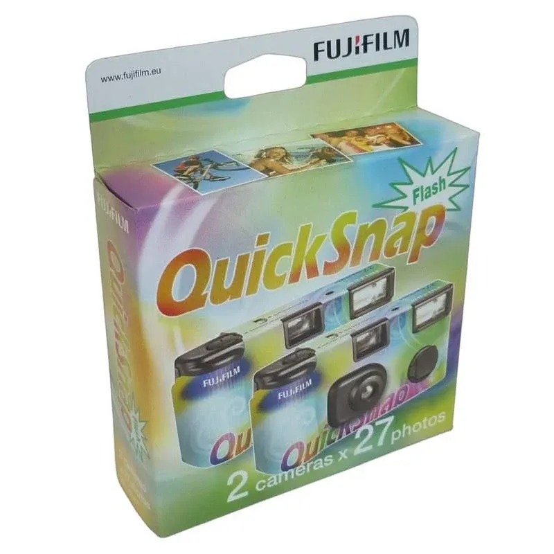 Fujifilm QuickSnap One Time Use 35mm Camera with Flash, 2 Pack Exp 5/2023 New