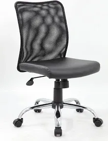 Boss Office Budget Mesh Back Swivel Task Chair in Black