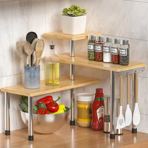 Dyiom Kitchen Countertop Organizer Corner Shelf