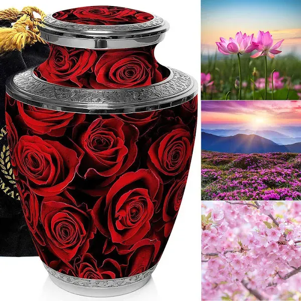 Commemorative Cremation Urns Crimson Rose