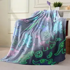 JOIEdomi Glow in The Dark Dinosaur Throw Blanket