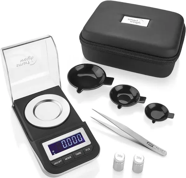 50g x 0.001 grams, Premium High Precision Digital Milligram Scale, includes T...