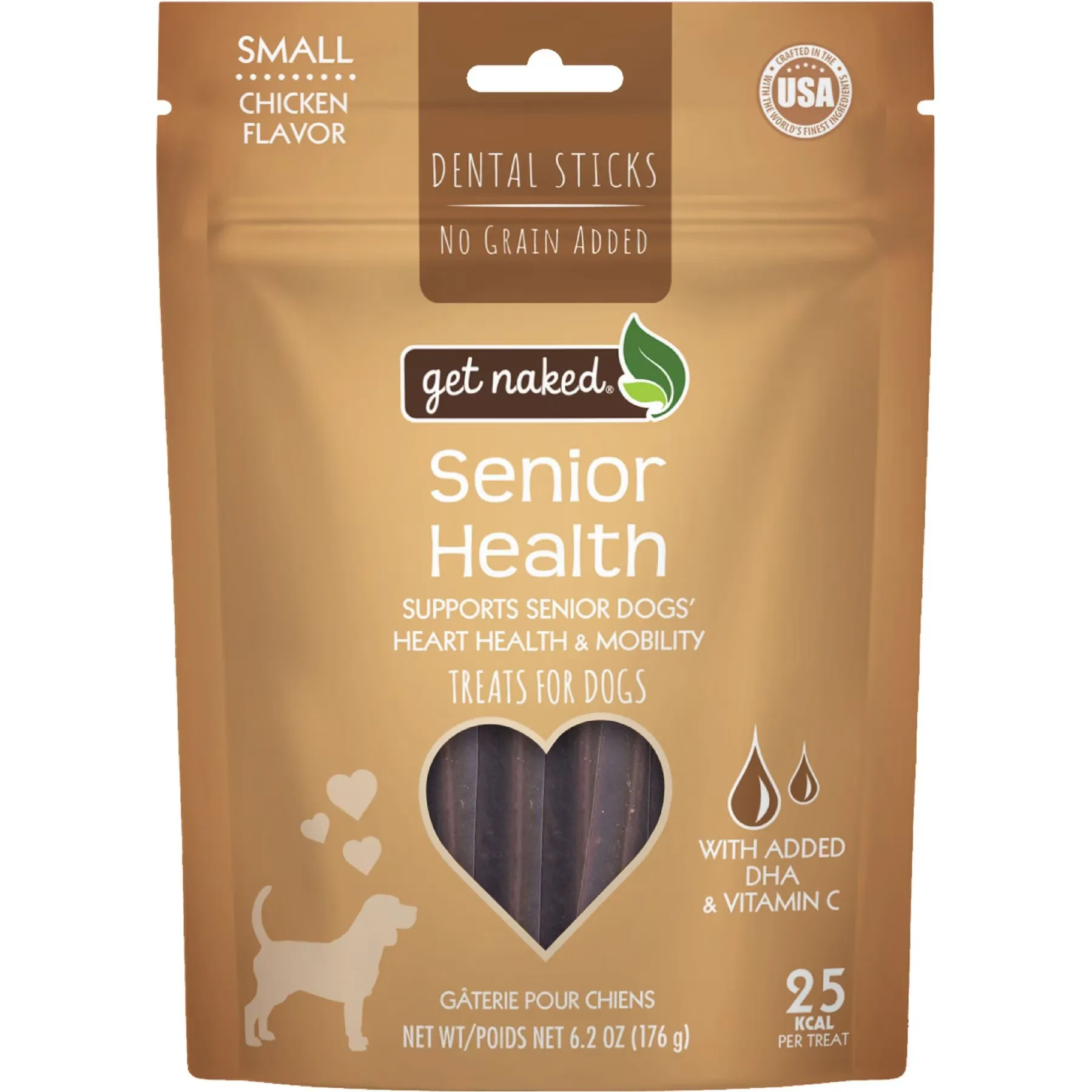 Get Naked Senior Health Dental Sticks Chicken Flavor Small