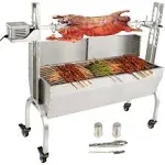 VEVOR Spit Rotisserie BBQ Grill 46" 132 lbs Capacity 50W Electric Roaster with Windscreen New