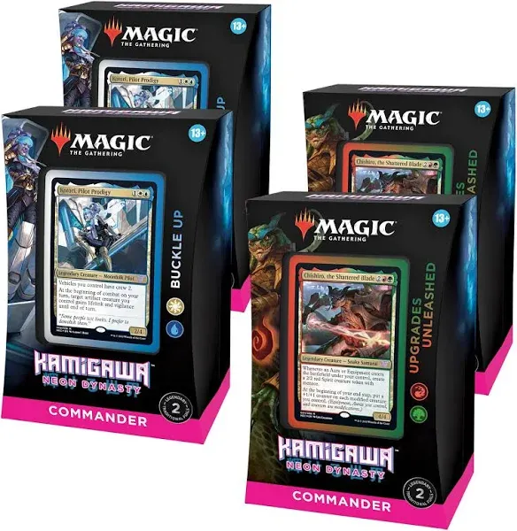 Magic: the Gathering Bundle of 4 Kamigawa: Neon Dynasty Commander Decks | 2 Buck